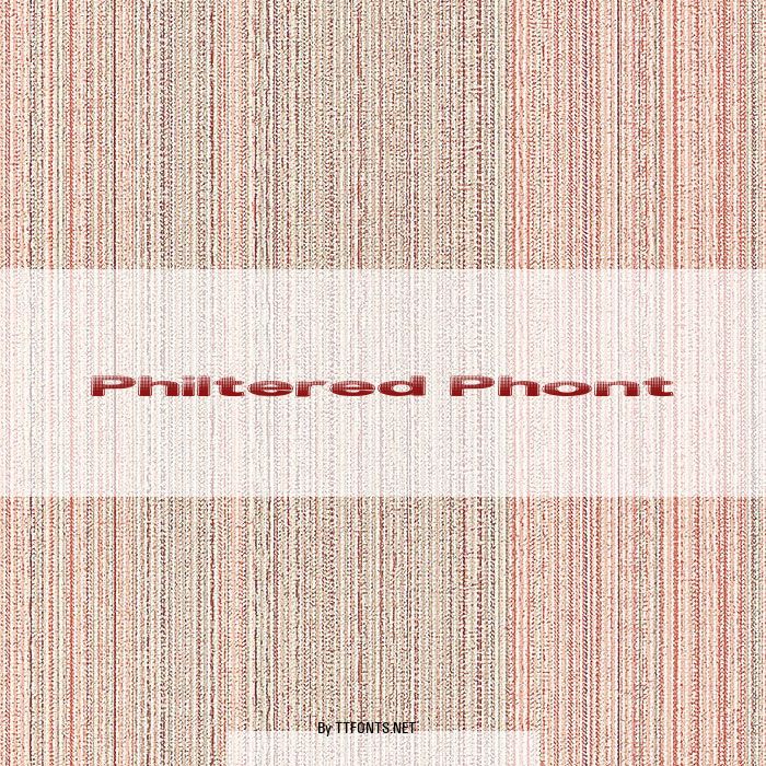 Philtered Phont example